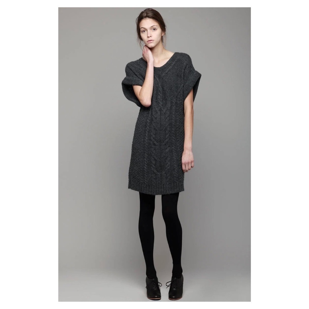 Vanessa Bruno | Stitch Alpaca & Wool Mini Dress Grey | S